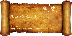Mlinkó Kitti névjegykártya